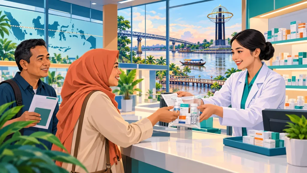 Ilustrasi persiapan pengambilan obat Program Rujuk Balik di apotek