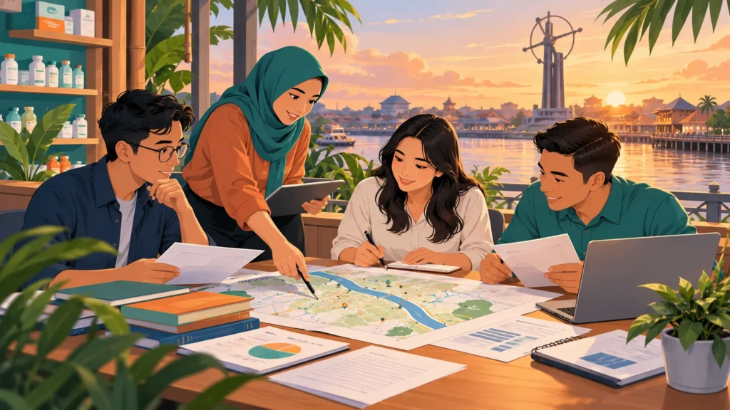 Ilustrasi tim editorial Apotek BPJS Pontianak meneliti sumber informasi
